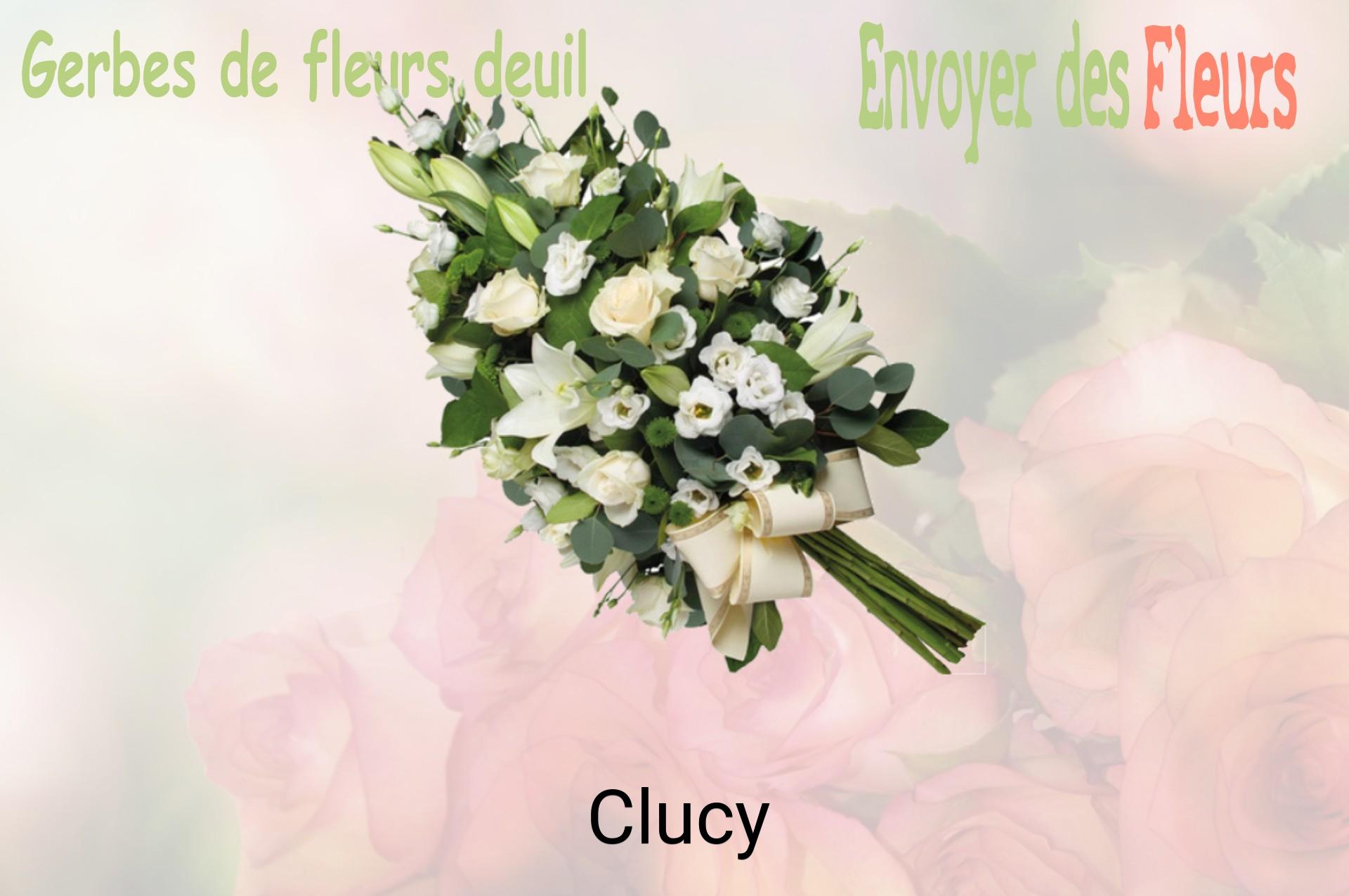 Gerbe de fleurs de deuil livrée à Clucy